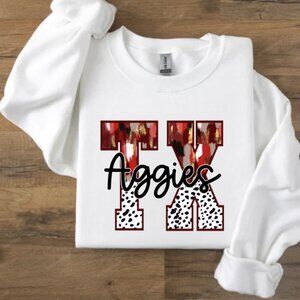 Aggies Brushstroke Sweatshirt (White/New)